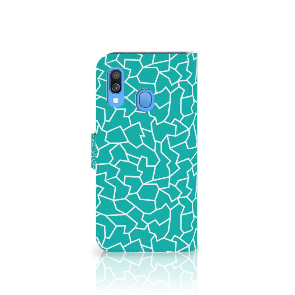Samsung Galaxy A40 Hoesje Cracks Blue