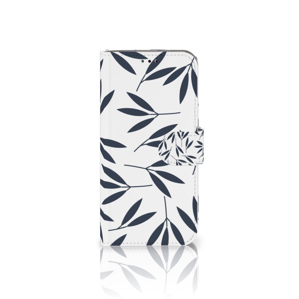 Samsung Galaxy A40 Hoesje Leaves Blue
