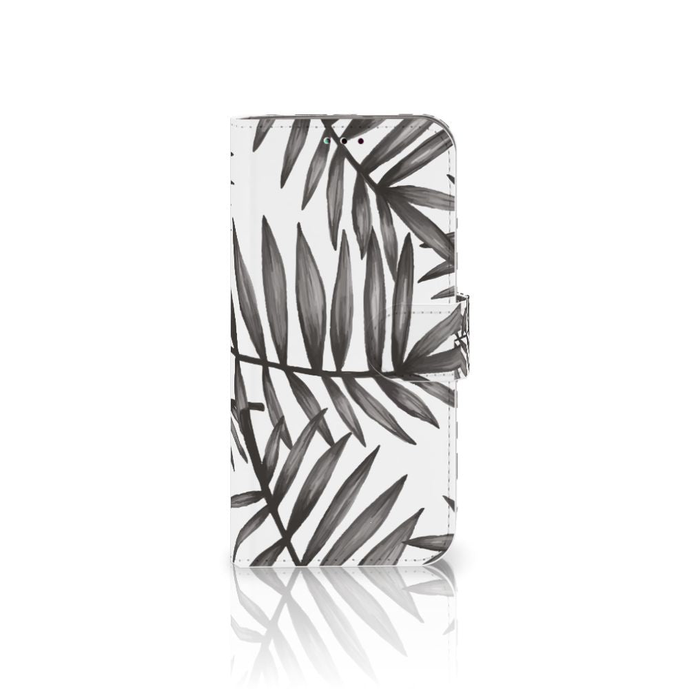 Samsung Galaxy A40 Hoesje Leaves Grey