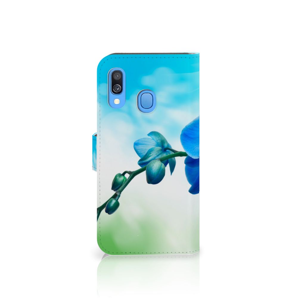 Samsung Galaxy A40 Hoesje Orchidee Blauw - Cadeau voor je Moeder