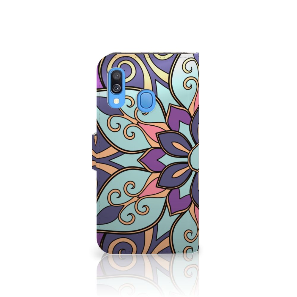 Samsung Galaxy A40 Hoesje Purple Flower