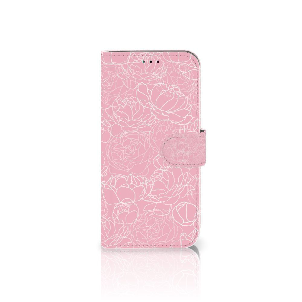 Samsung Galaxy A40 Hoesje White Flowers