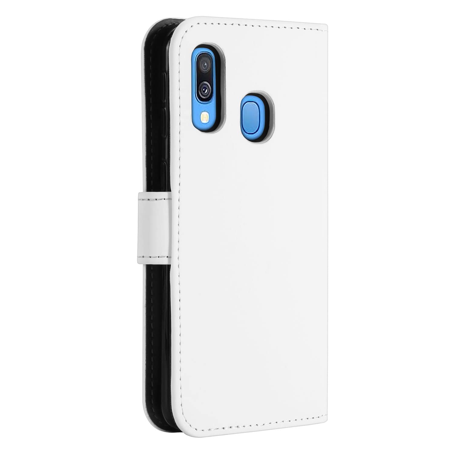 Samsung Galaxy A40 Hoesje Wit met Pasjeshouder
