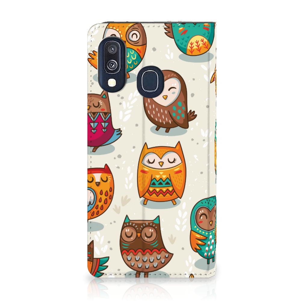 Samsung Galaxy A40 Hoesje maken Vrolijke Uilen