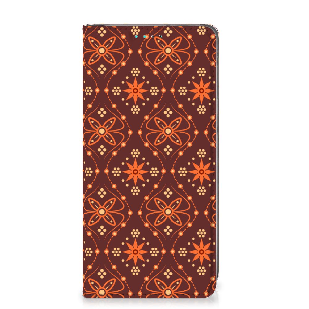 Samsung Galaxy A40 Hoesje met Magneet Batik Brown