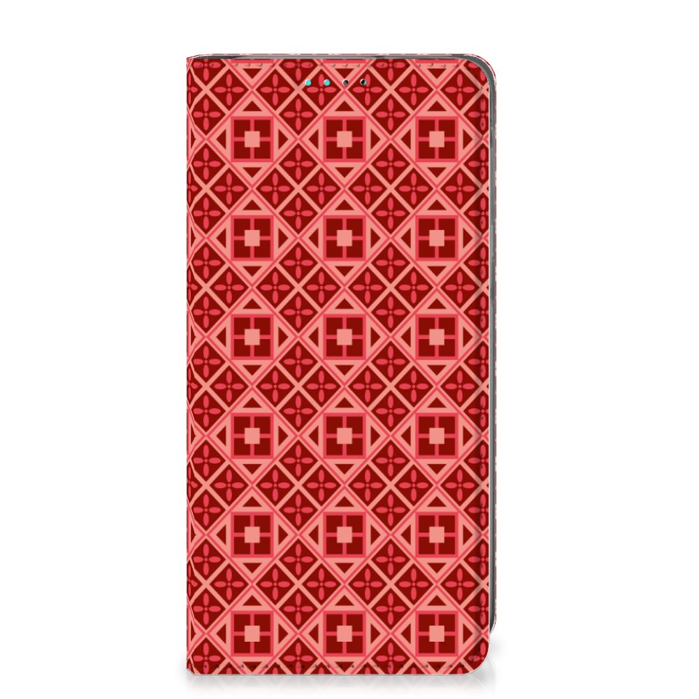 Samsung Galaxy A40 Hoesje met Magneet Batik Rood