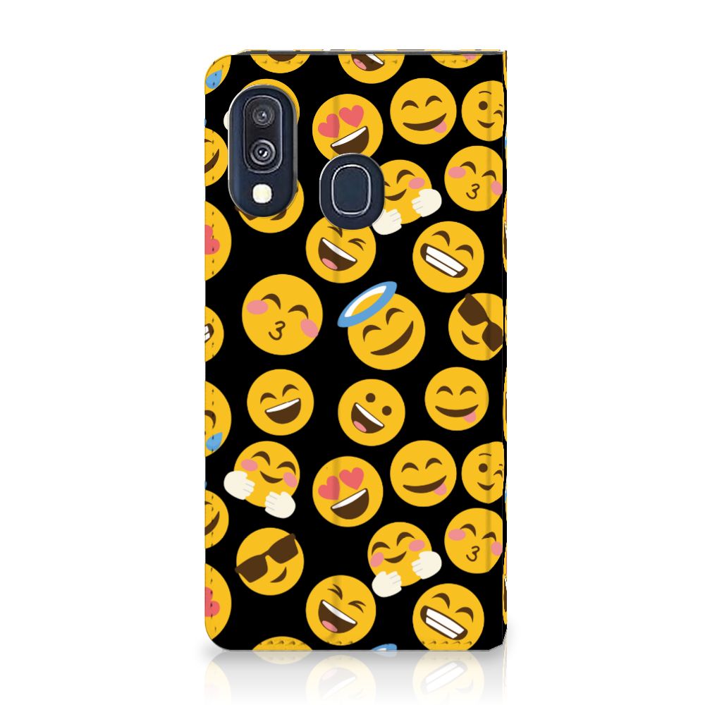 Samsung Galaxy A40 Hoesje met Magneet Emoji