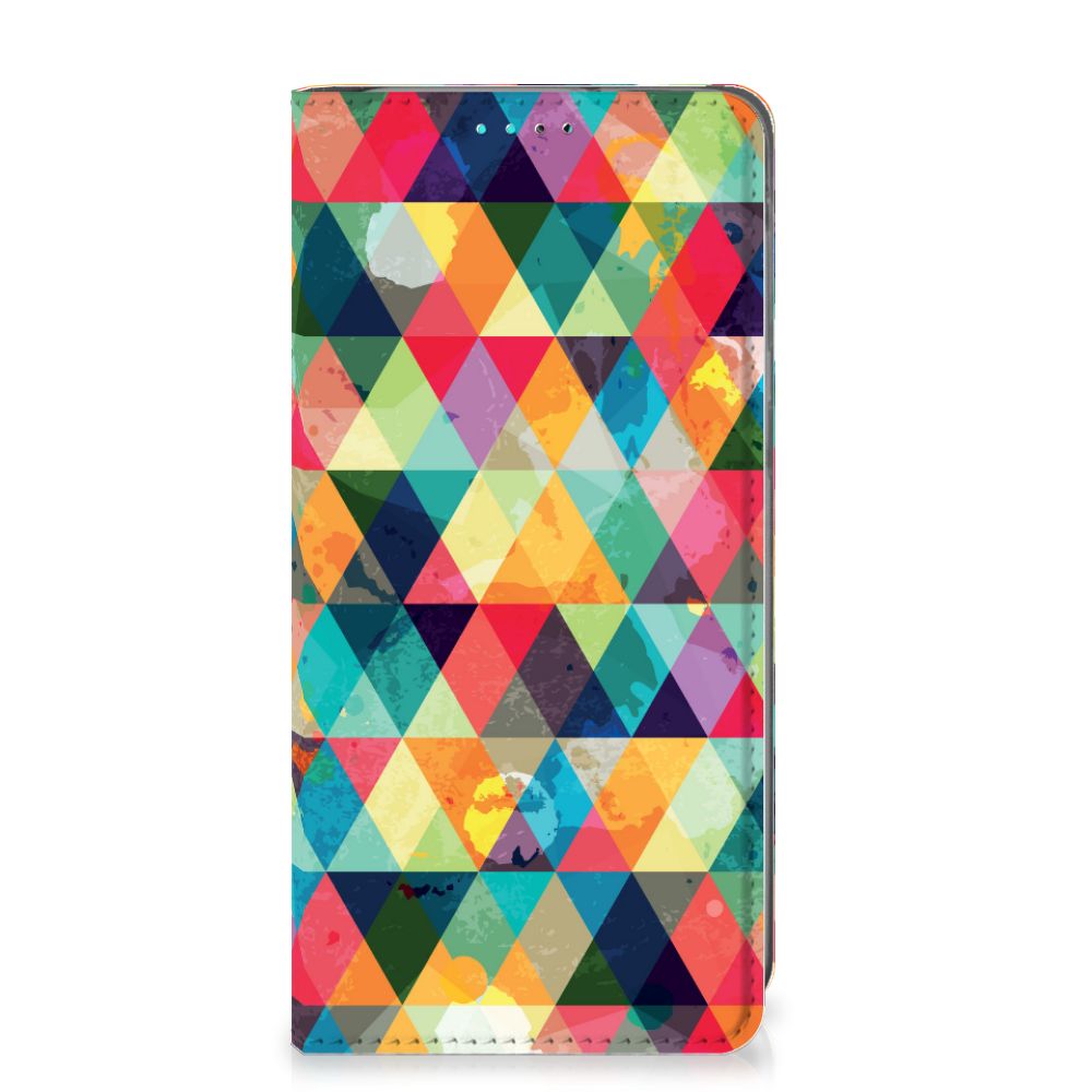 Samsung Galaxy A40 Hoesje met Magneet Geruit
