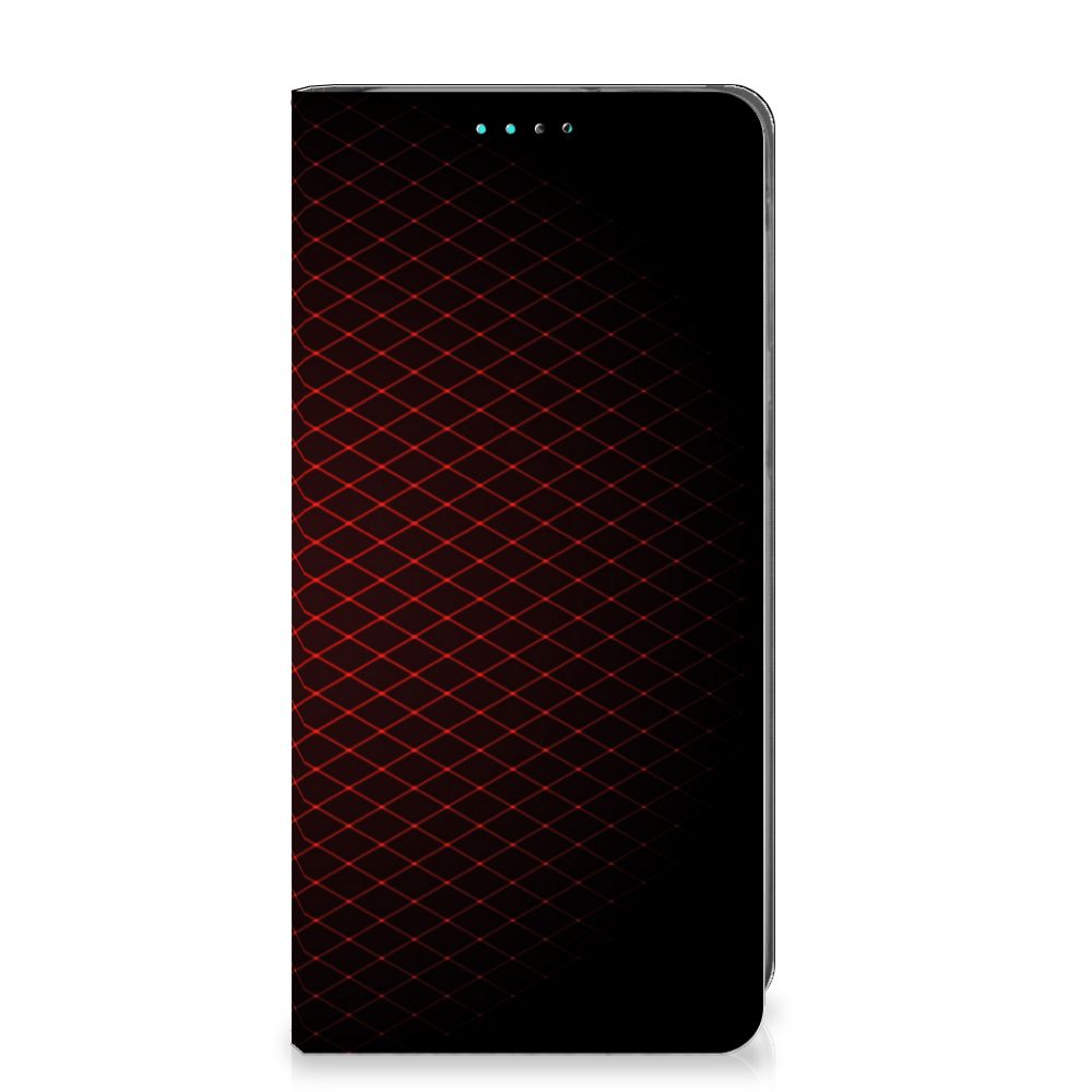 Samsung Galaxy A40 Hoesje met Magneet Geruit Rood