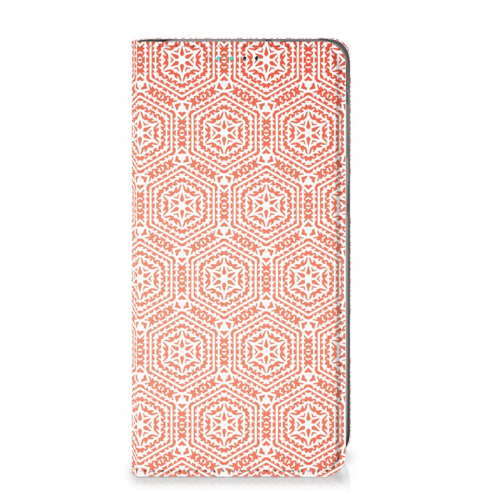 Samsung Galaxy A40 Hoesje met Magneet Pattern Orange
