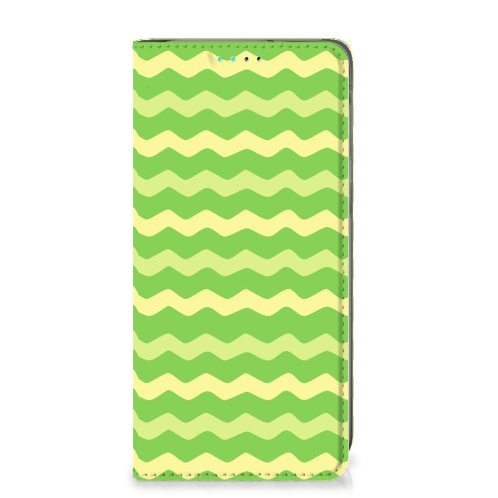 Samsung Galaxy A40 Hoesje met Magneet Waves Green