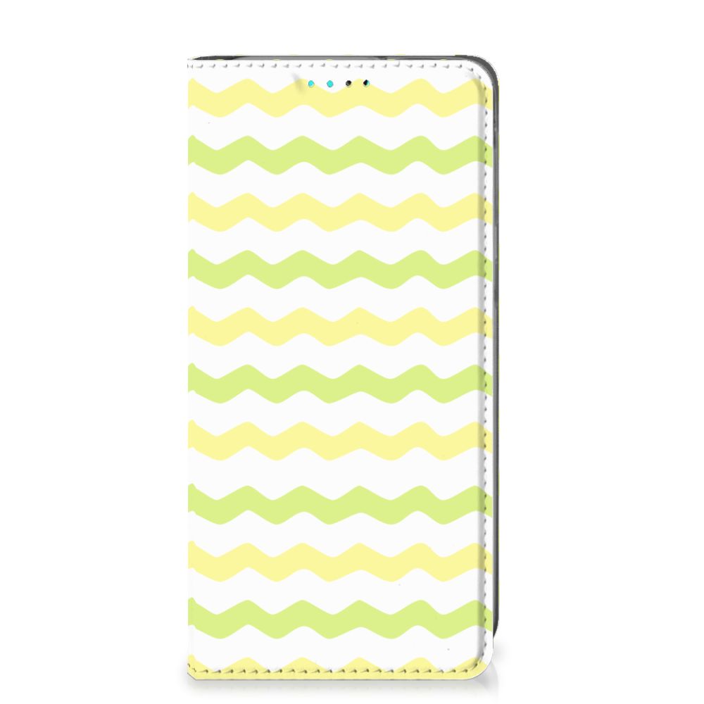 Samsung Galaxy A40 Hoesje met Magneet Waves Yellow