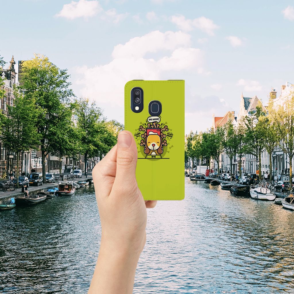Samsung Galaxy A40 Magnet Case Doggy Biscuit