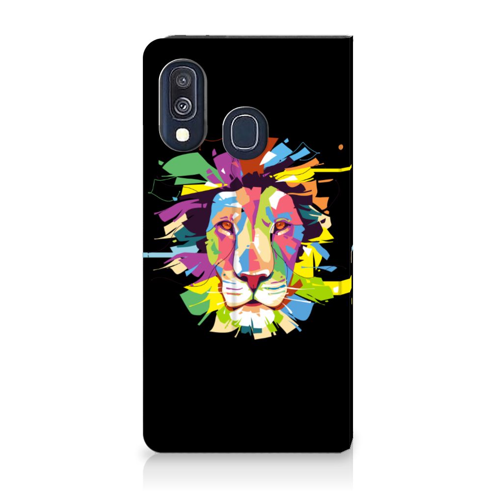 Samsung Galaxy A40 Magnet Case Lion Color