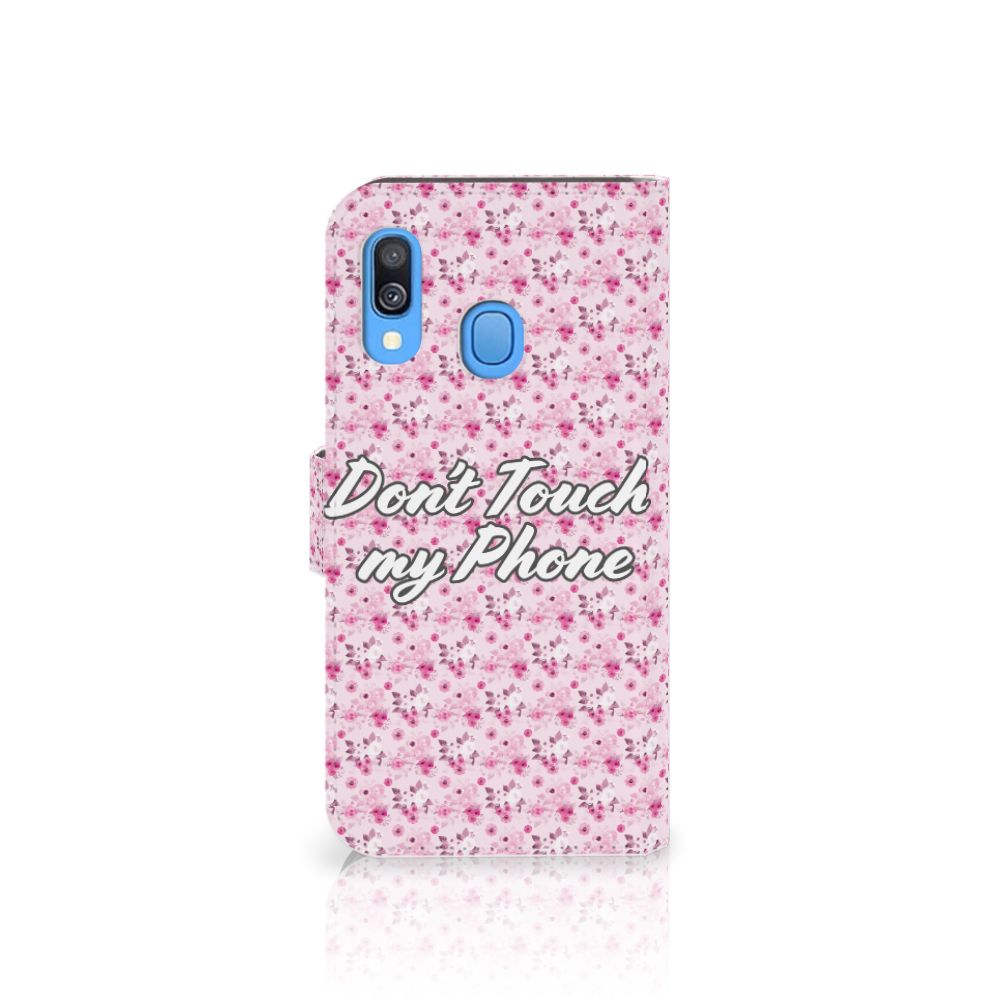Samsung Galaxy A40 Portemonnee Hoesje Flowers Pink DTMP