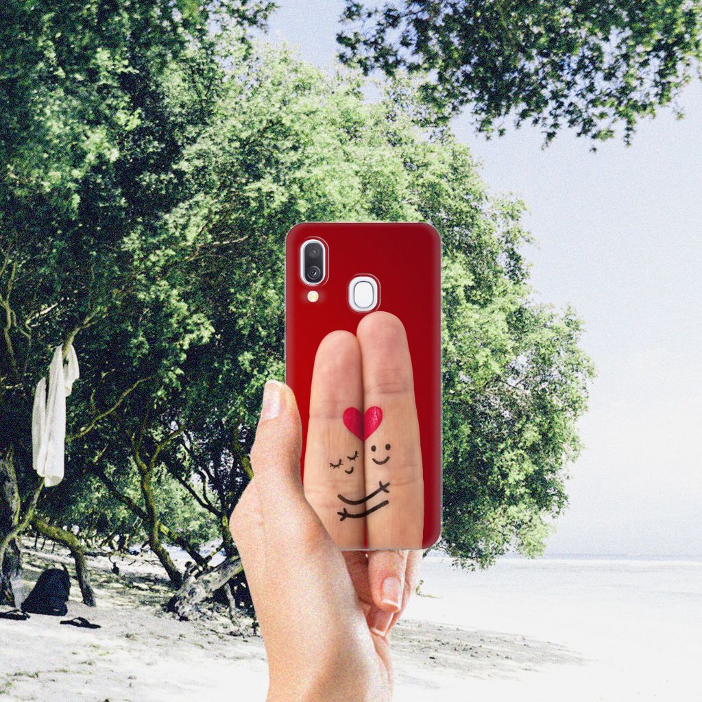Samsung Galaxy A40 Silicone Back Cover Liefde - Origineel Romantisch Cadeau