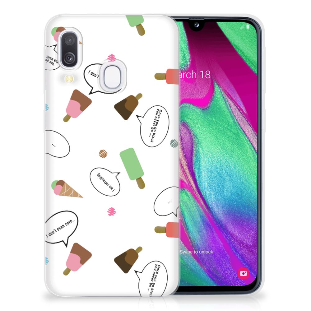 Samsung Galaxy A40 Siliconen Case IJsjes