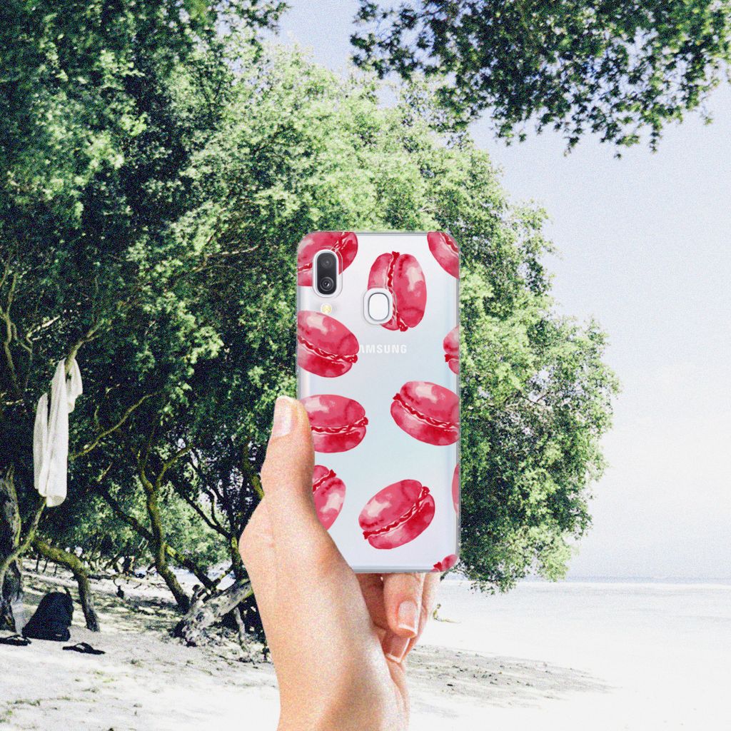 Samsung Galaxy A40 Siliconen Case Pink Macarons