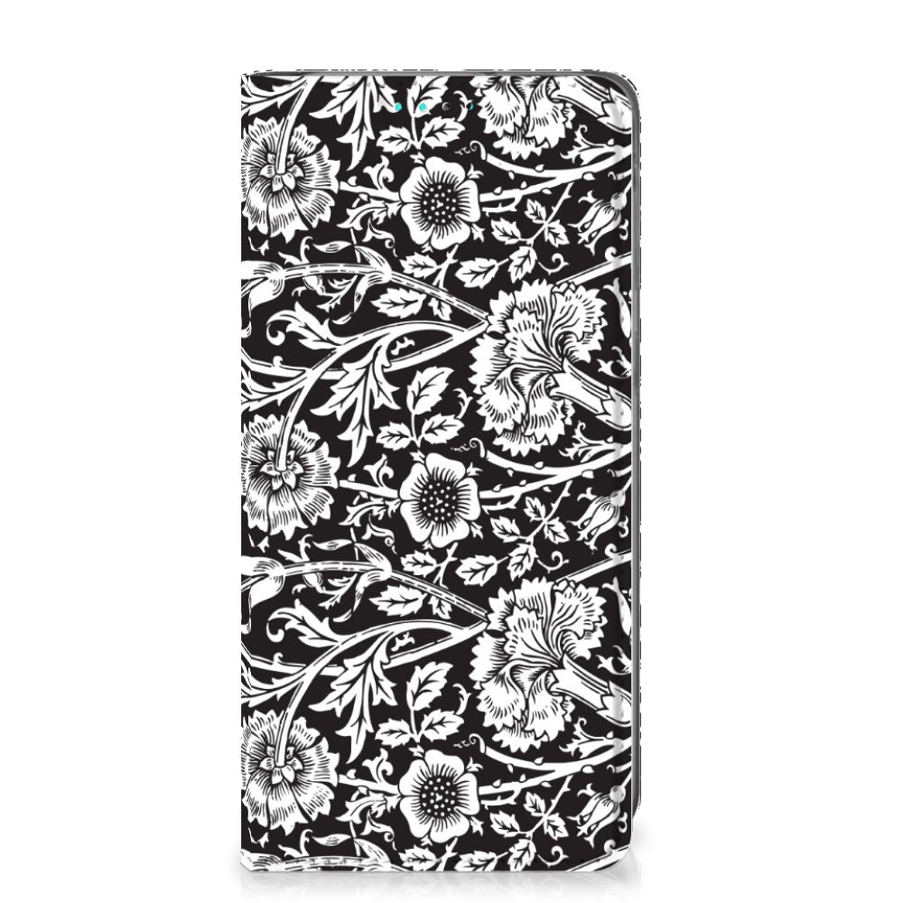 Samsung Galaxy A40 Smart Cover Black Flowers