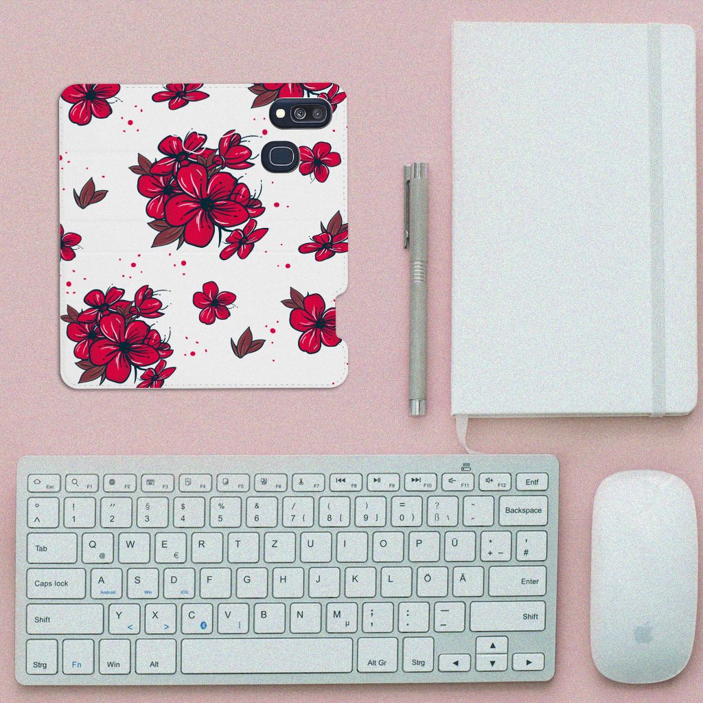 Samsung Galaxy A40 Smart Cover Blossom Red