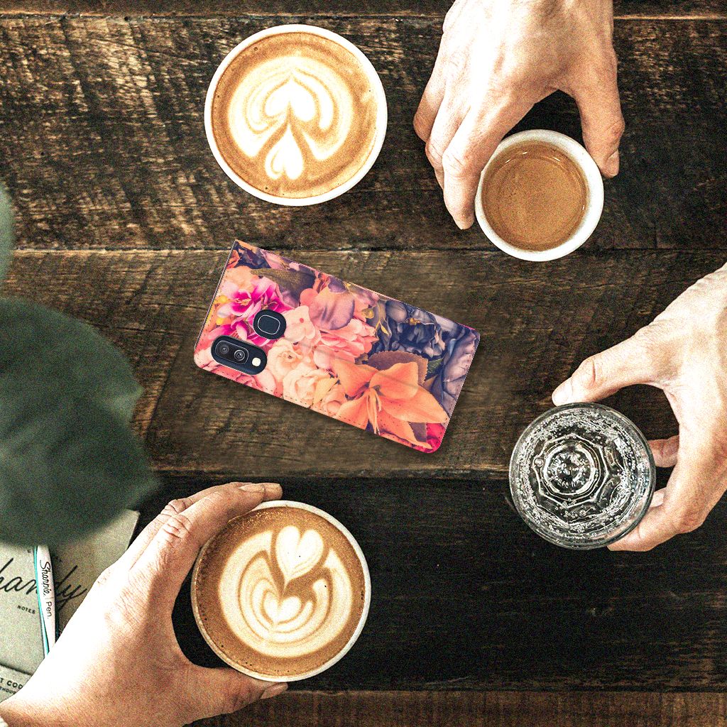 Samsung Galaxy A40 Smart Cover Bosje Bloemen