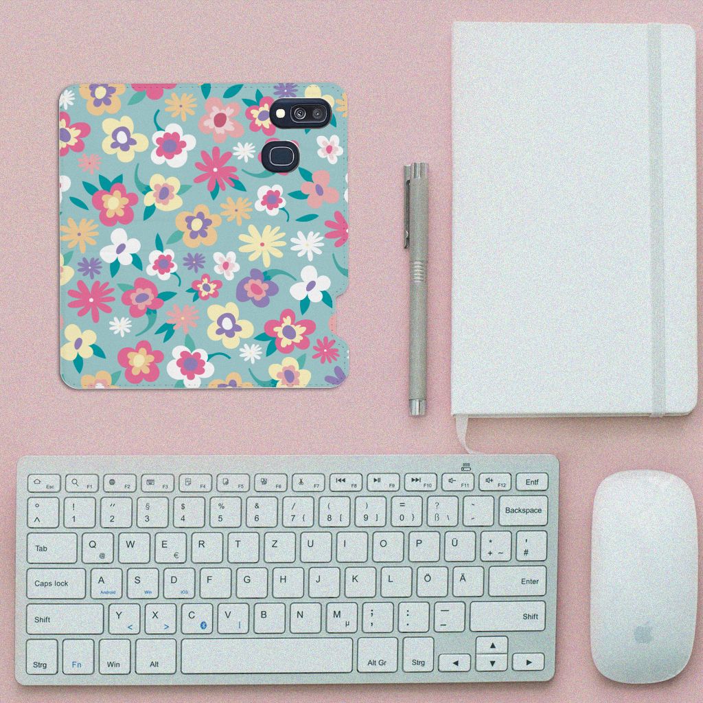 Samsung Galaxy A40 Smart Cover Flower Power