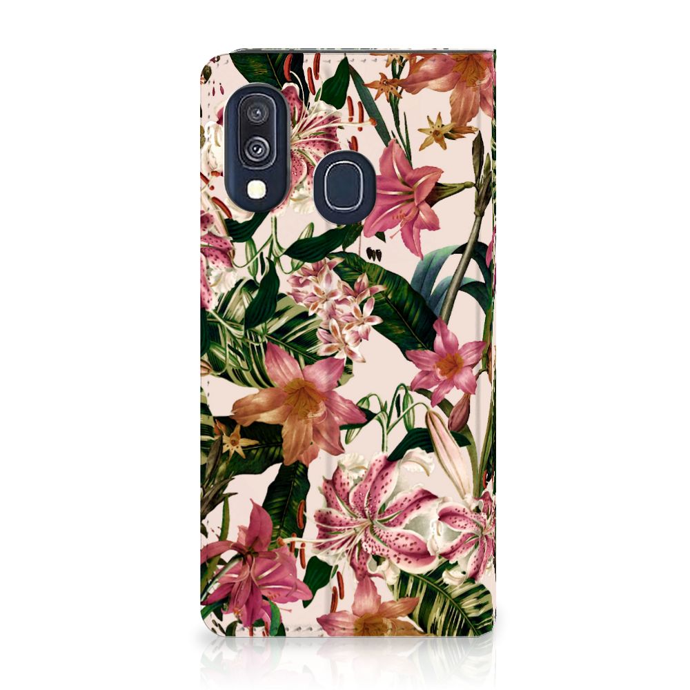 Samsung Galaxy A40 Smart Cover Flowers