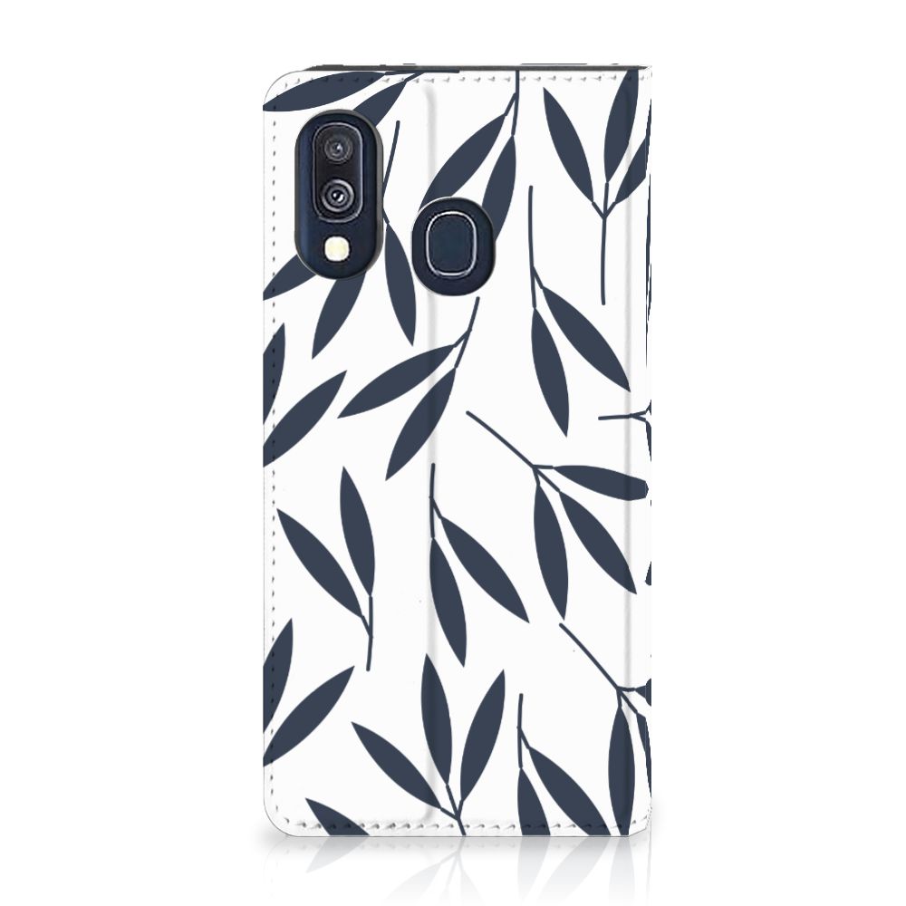 Samsung Galaxy A40 Smart Cover Leaves Blue