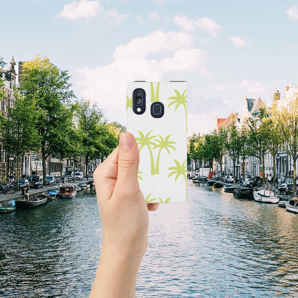 Samsung Galaxy A40 Smart Cover Palmtrees