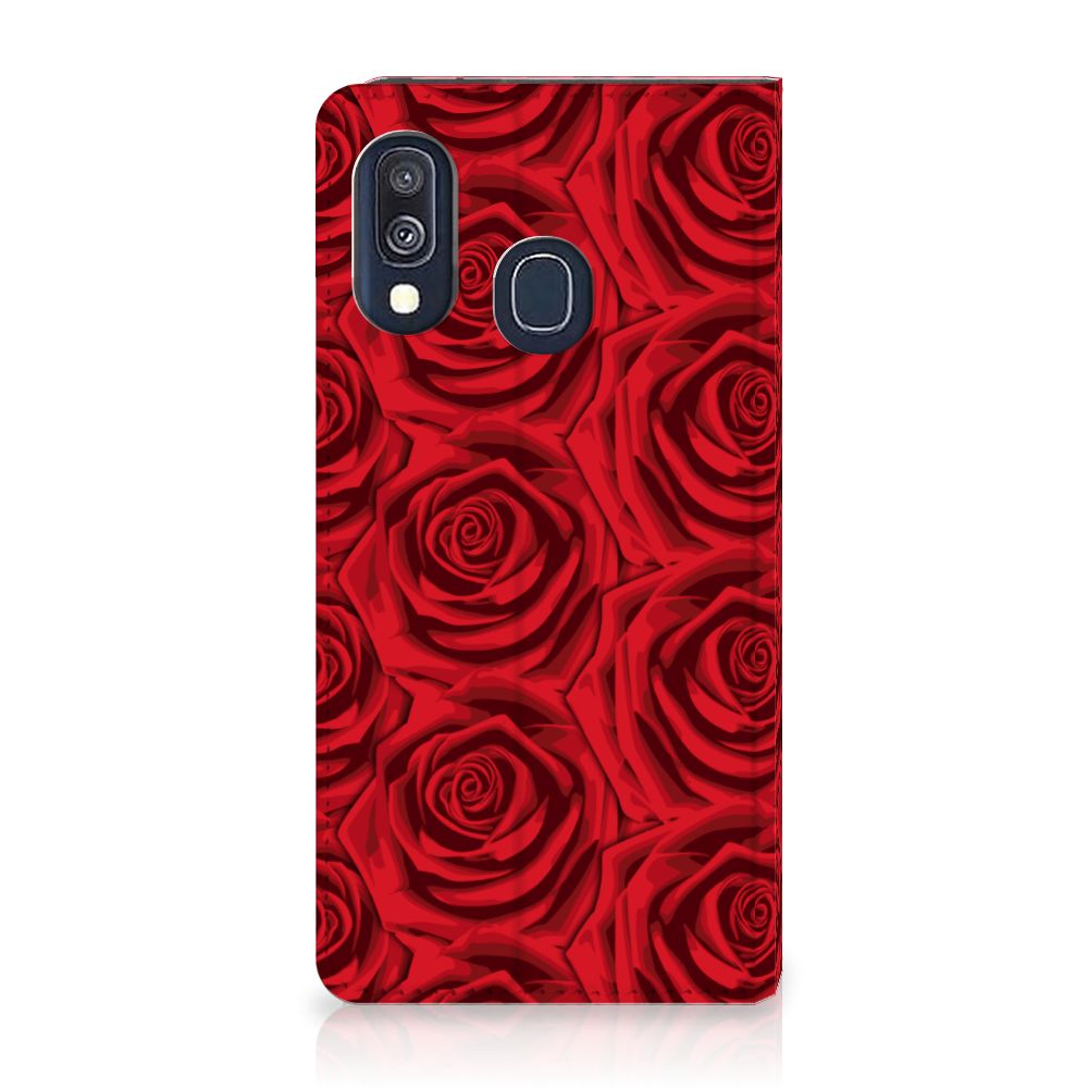 Samsung Galaxy A40 Smart Cover Red Roses