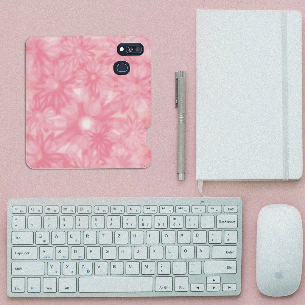 Samsung Galaxy A40 Smart Cover Spring Flowers