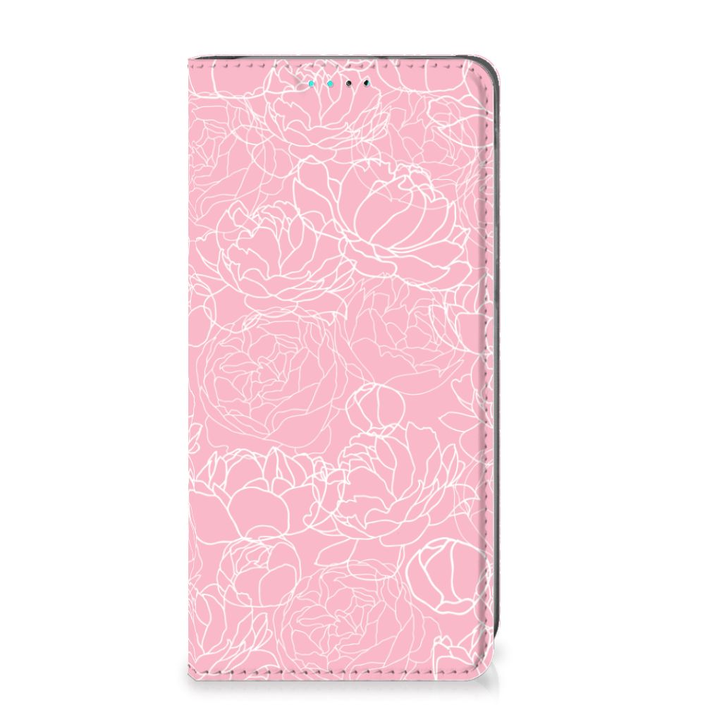 Samsung Galaxy A40 Smart Cover White Flowers