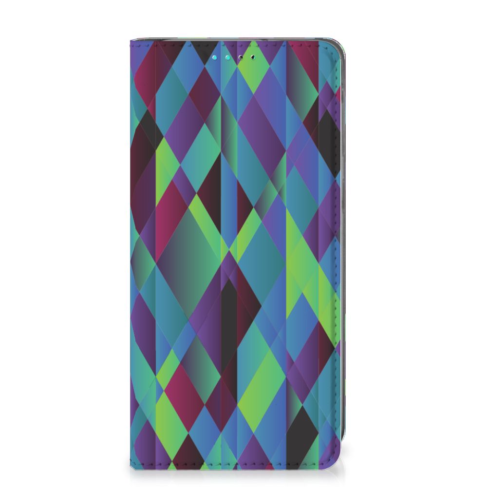 Samsung Galaxy A40 Stand Case Abstract Green Blue