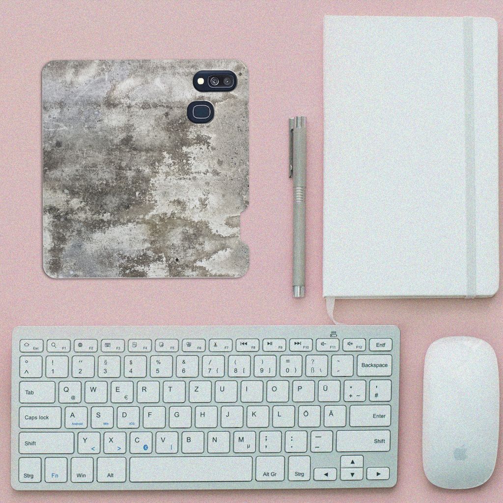Samsung Galaxy A40 Standcase Beton Print