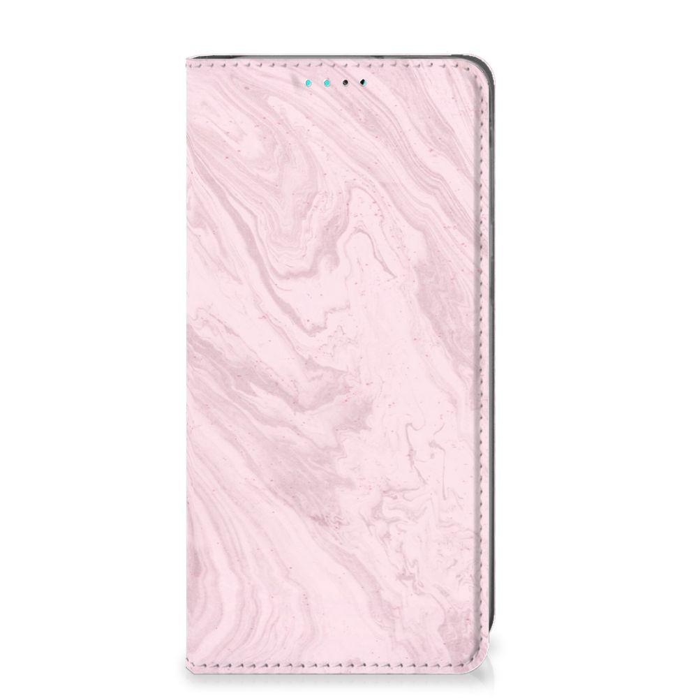 Samsung Galaxy A40 Standcase Marble Pink - Origineel Cadeau Vriendin