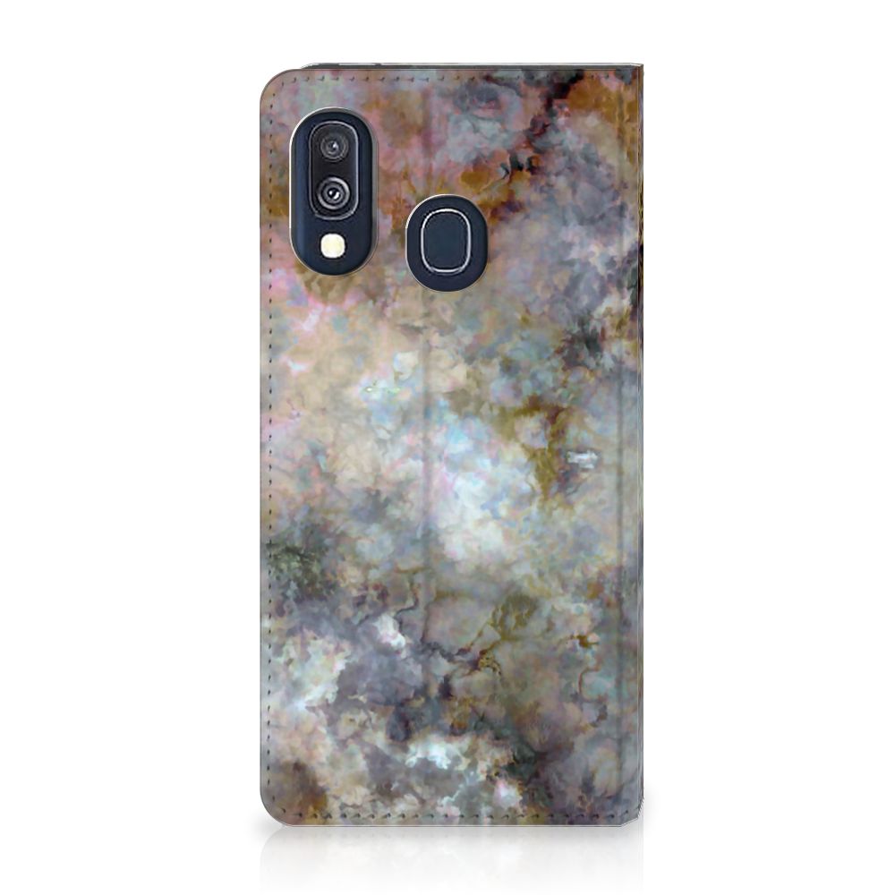 Samsung Galaxy A40 Standcase Marmer Grijs