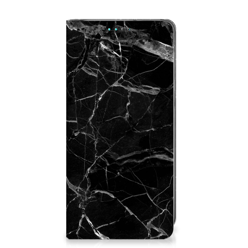 Samsung Galaxy A40 Standcase Marmer Zwart - Origineel Cadeau Vader