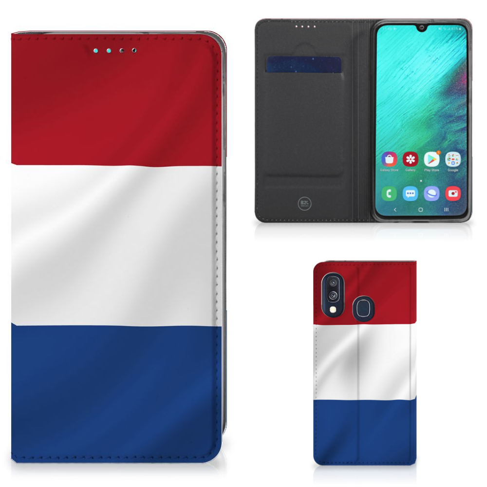 Samsung Galaxy A40 Standcase Nederlandse Vlag - B2C Telecom