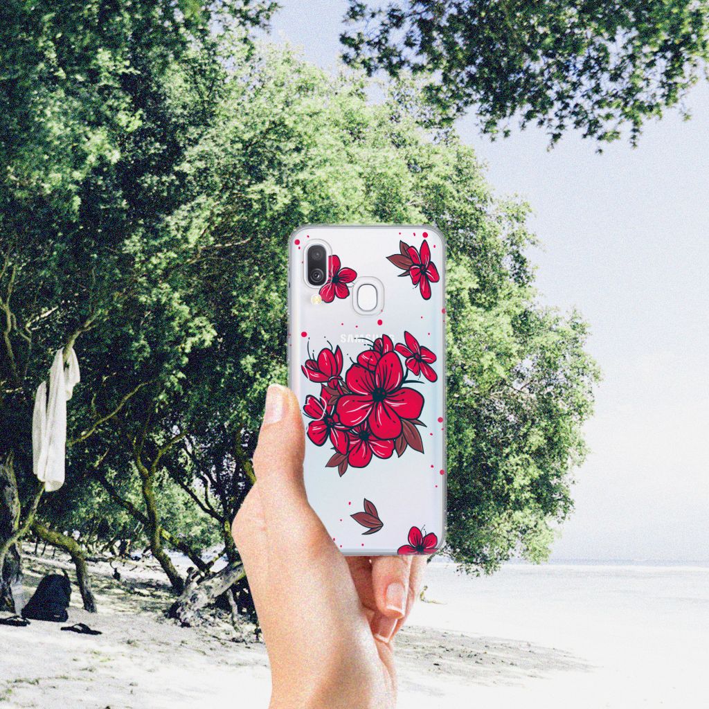 Samsung Galaxy A40 TPU Case Blossom Red