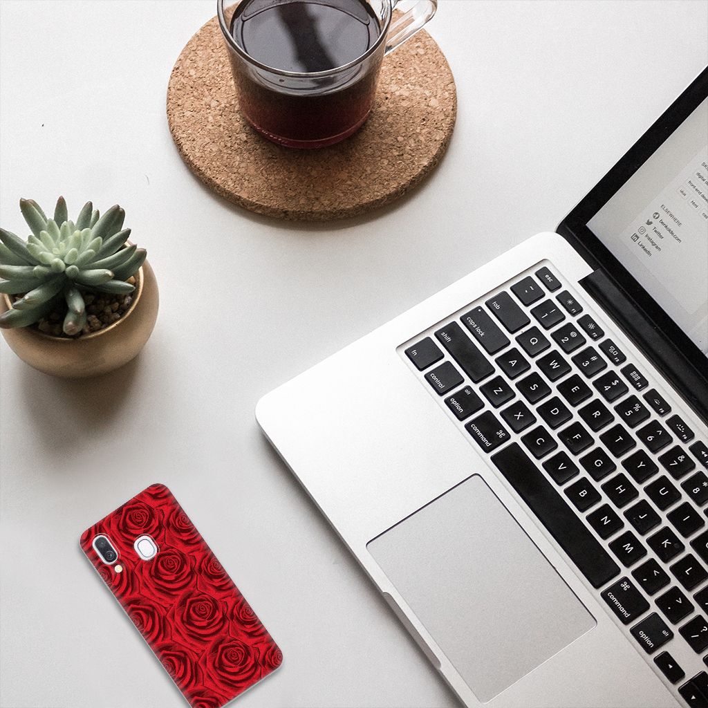 Samsung Galaxy A40 TPU Case Red Roses