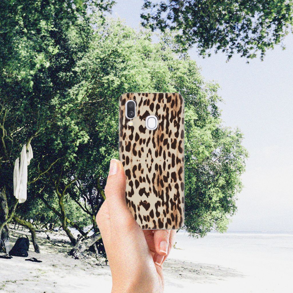 Samsung Galaxy A40 TPU Hoesje Leopard
