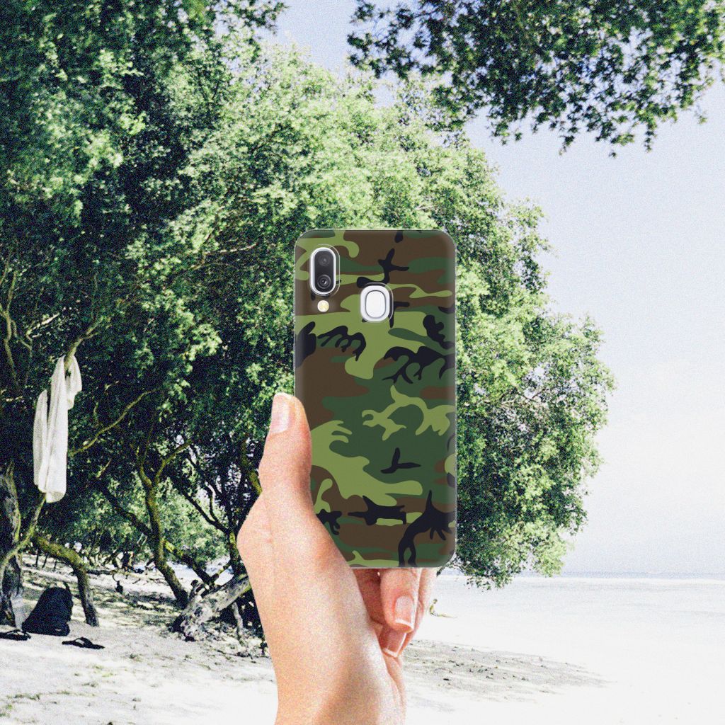Samsung Galaxy A40 TPU bumper Army Dark