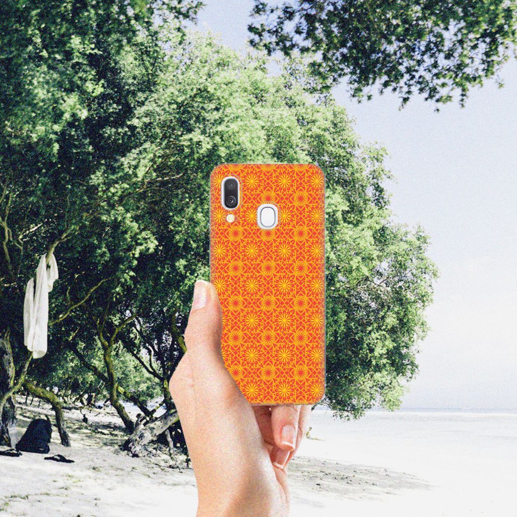 Samsung Galaxy A40 TPU bumper Batik Oranje