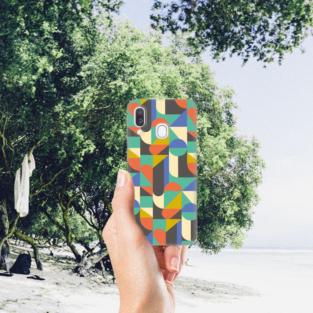 Samsung Galaxy A40 TPU bumper Funky Retro