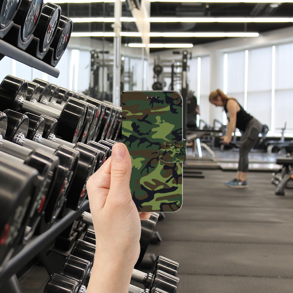Samsung Galaxy A40 Telefoon Hoesje Army Dark