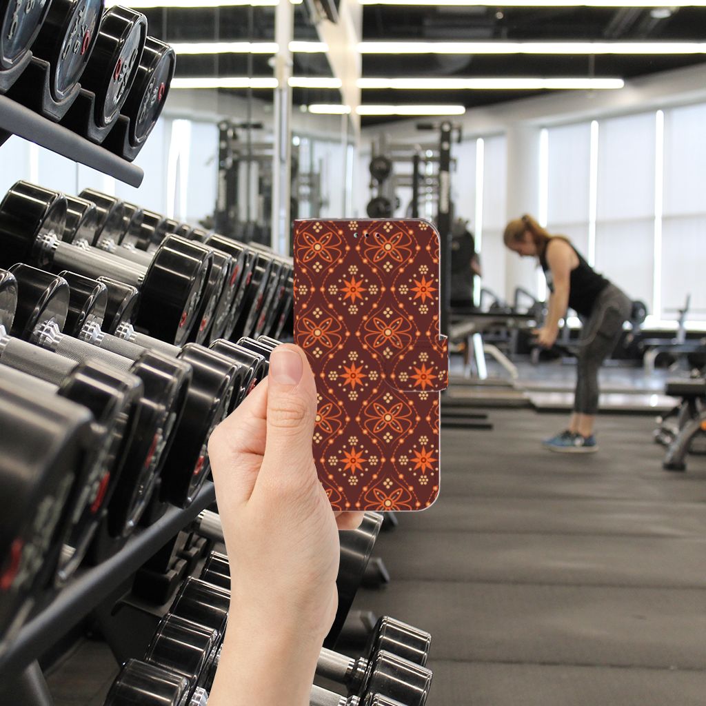 Samsung Galaxy A40 Telefoon Hoesje Batik Brown