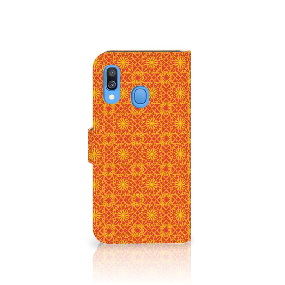 Samsung Galaxy A40 Telefoon Hoesje Batik Oranje