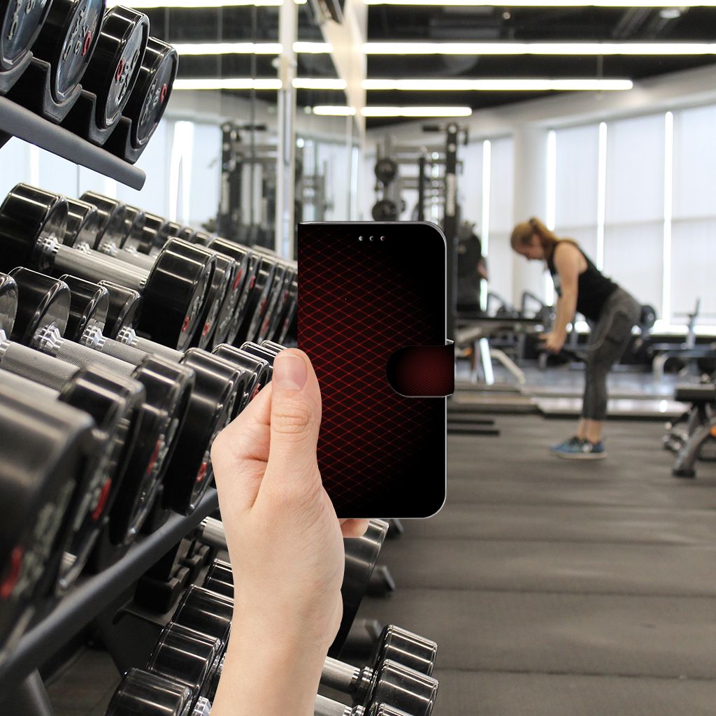 Samsung Galaxy A40 Telefoon Hoesje Geruit Rood