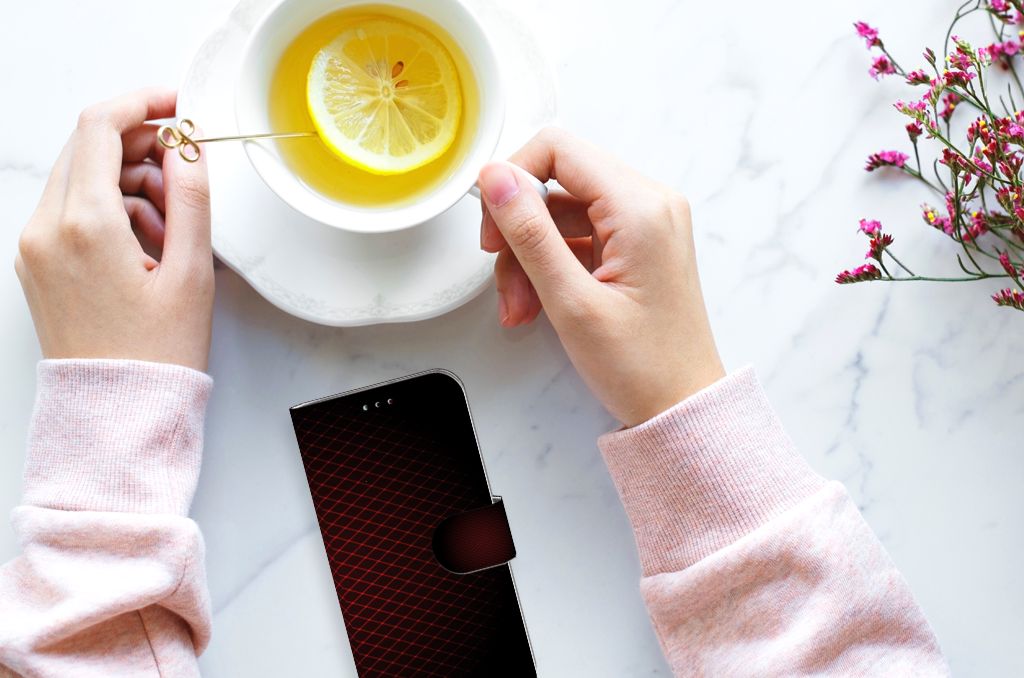 Samsung Galaxy A40 Telefoon Hoesje Geruit Rood