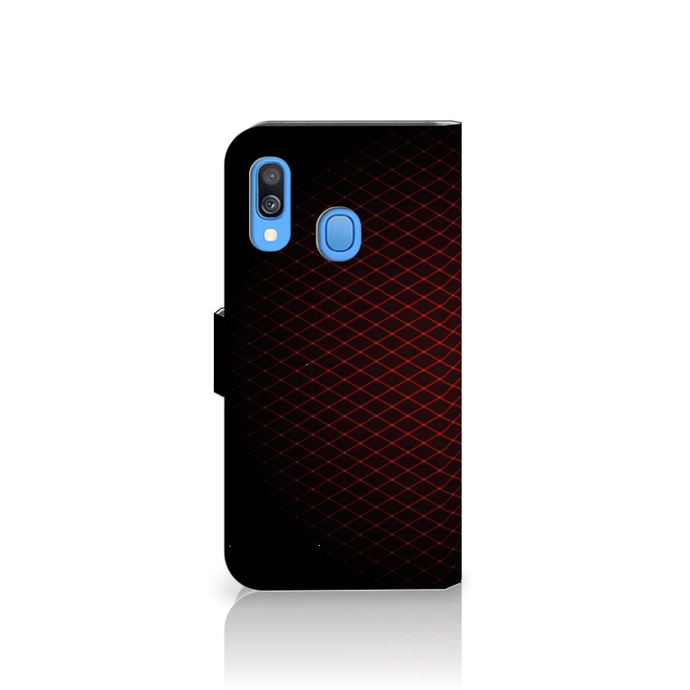 Samsung Galaxy A40 Telefoon Hoesje Geruit Rood